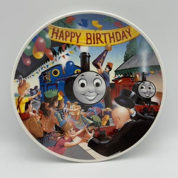 New Thomas The Tank Engine Happy Birthday Party Plate Wedgwood Y2K 1992 Vintage - Picture 6 of 6